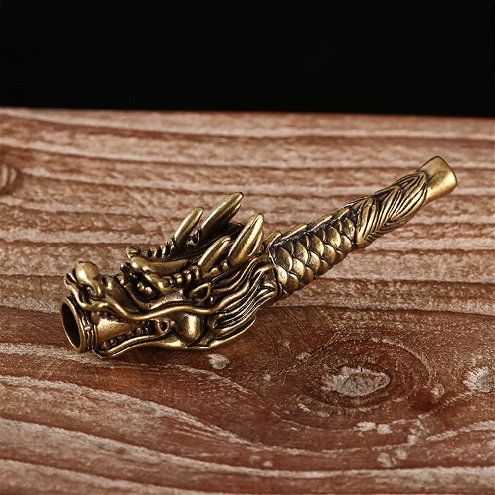 Портативный металлический латунный короткий жесткий сигаретный держатель из