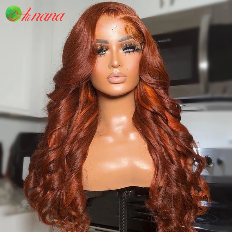 Ed 5x5 Lace Closure Wig Body Wave Burnt Orange 13x6 Lace Frontal Wig Human Hair Wigs For Women
