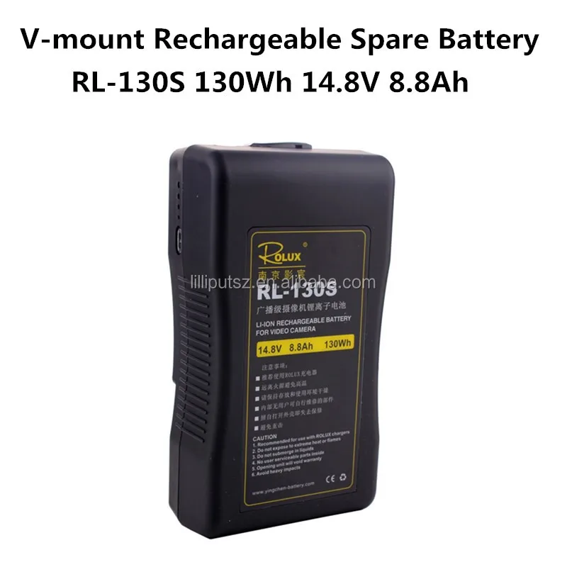 Фото RL-130S 130Wh 14.8V 8.8Ah Li-ion V-mount V-Lock Перезаряжаемый запасной аккумулятор для DSLR-камер и видеокамер №2