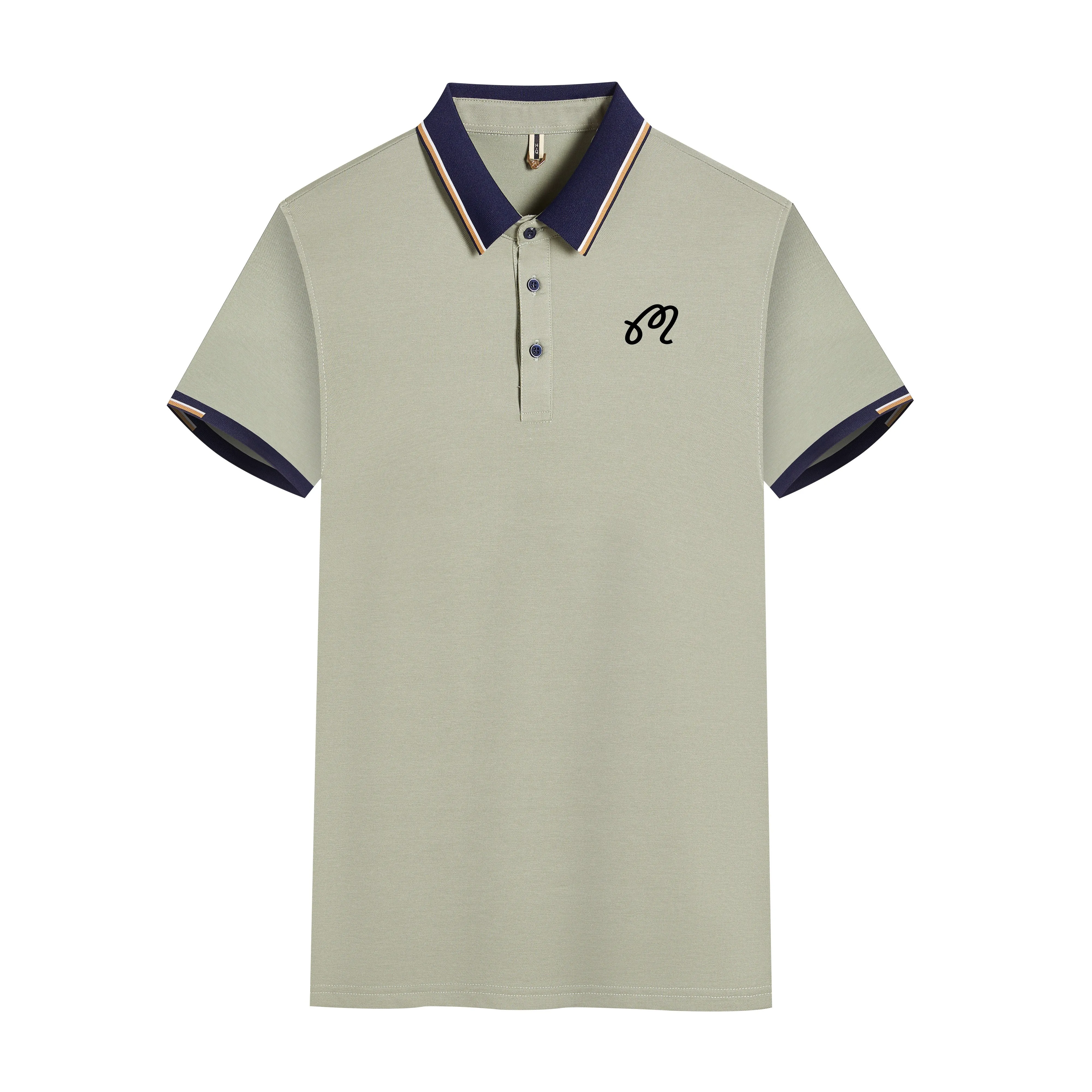 Summer Golf Embroidery Short Sleeve 2023 Men's Casual T-shirt