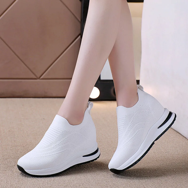 

2023New Women Platform Sneaker Spring Fashion Women Vulcanize Shoe Lace-up Mesh Breathable Women Casual Shoes Teni Feminino35-40