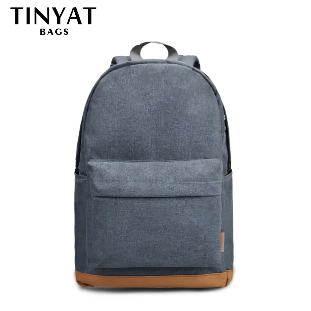 

TINYAT Men's 15 inch laptop backpacks computer male school Backpacks Rucksacks leisure for teenage Travel Shoulder Mochila Grey