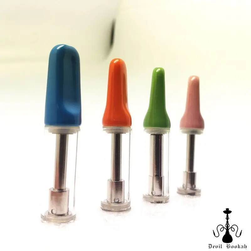 

DEVIL HOOKAH 10Pieces Colorful Ceramic Nozzle Tip Oil Cartridge 0.5/1.0ML 510 Thread Tobacco Concentrate Smoking Accessories