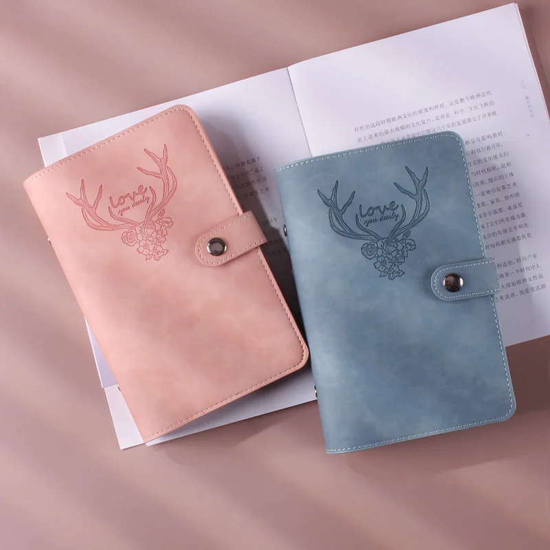 

Складной блокнот с листьями, застежка A6, простой блокнот с зажимом для колледжа, портативный маленький ручной блокнот