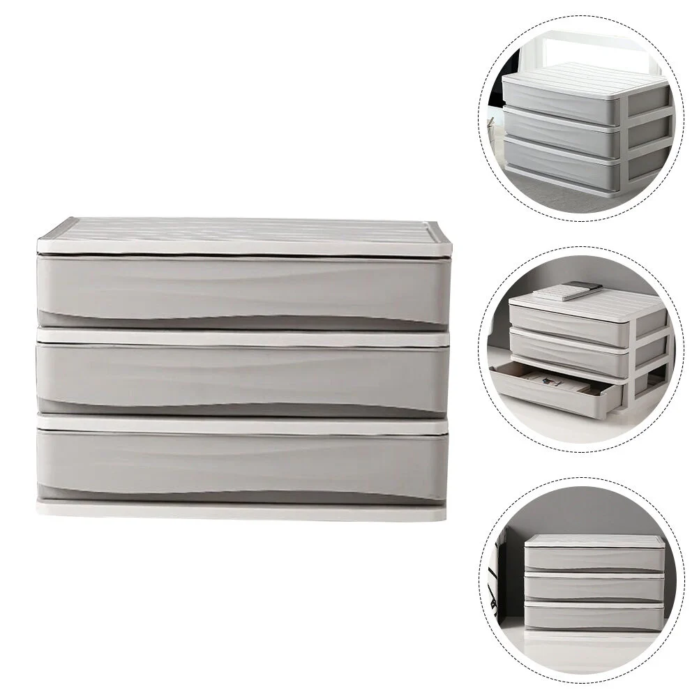 

Stationery Desktop Cabinet Multi-layer Sundries Drawer Container Dresser Tray Holder File Plastic Office Vanity
