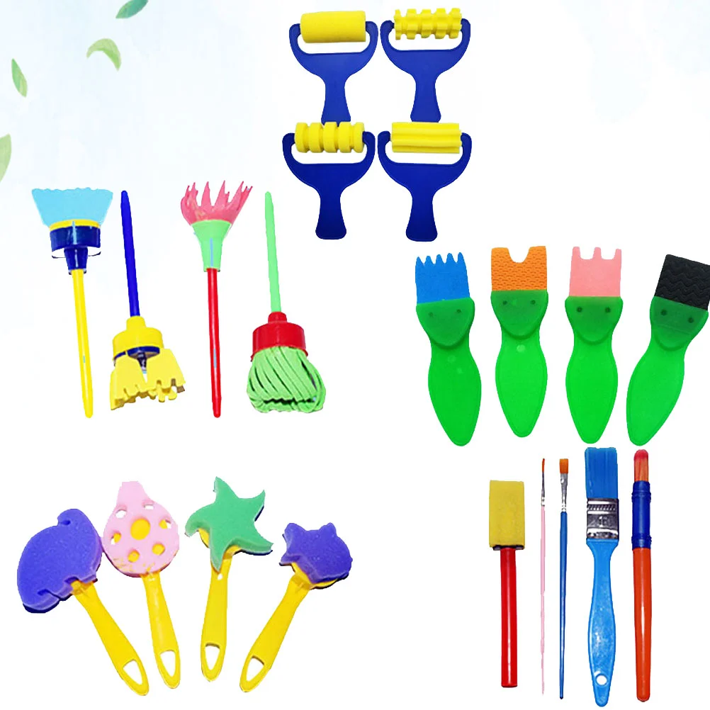 

Детские игрушки для рукоделия, Детские губки, набор кистей из ЭВА для рисования, 21 цвет