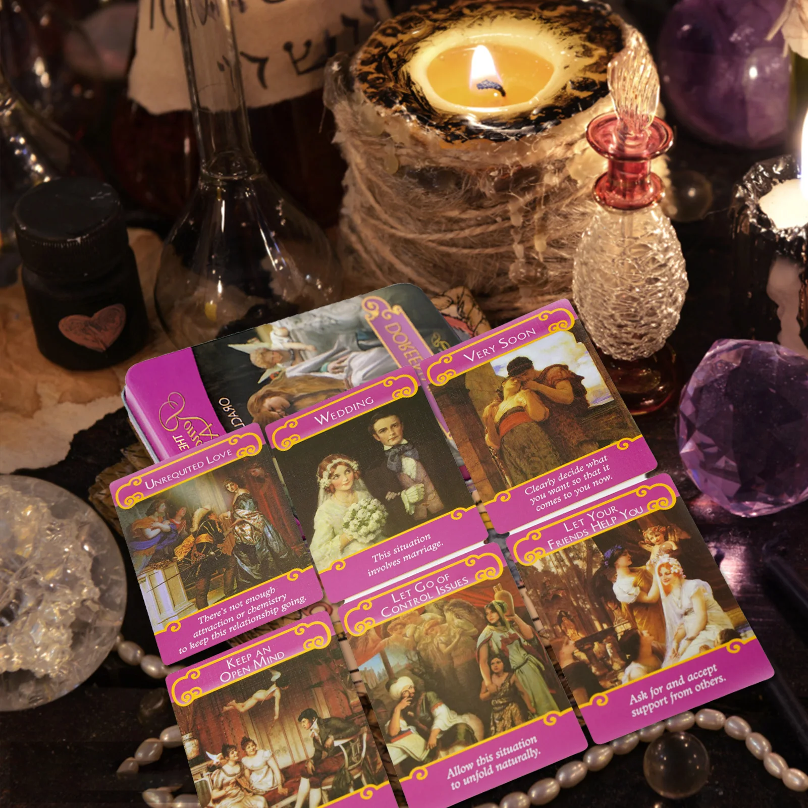 

Romance Angels Tarot Card 44 Pcs The Romance Angels Tarot Deck Tarot Casual Board Game Card Iron Box Rider Tarot Card Casual The