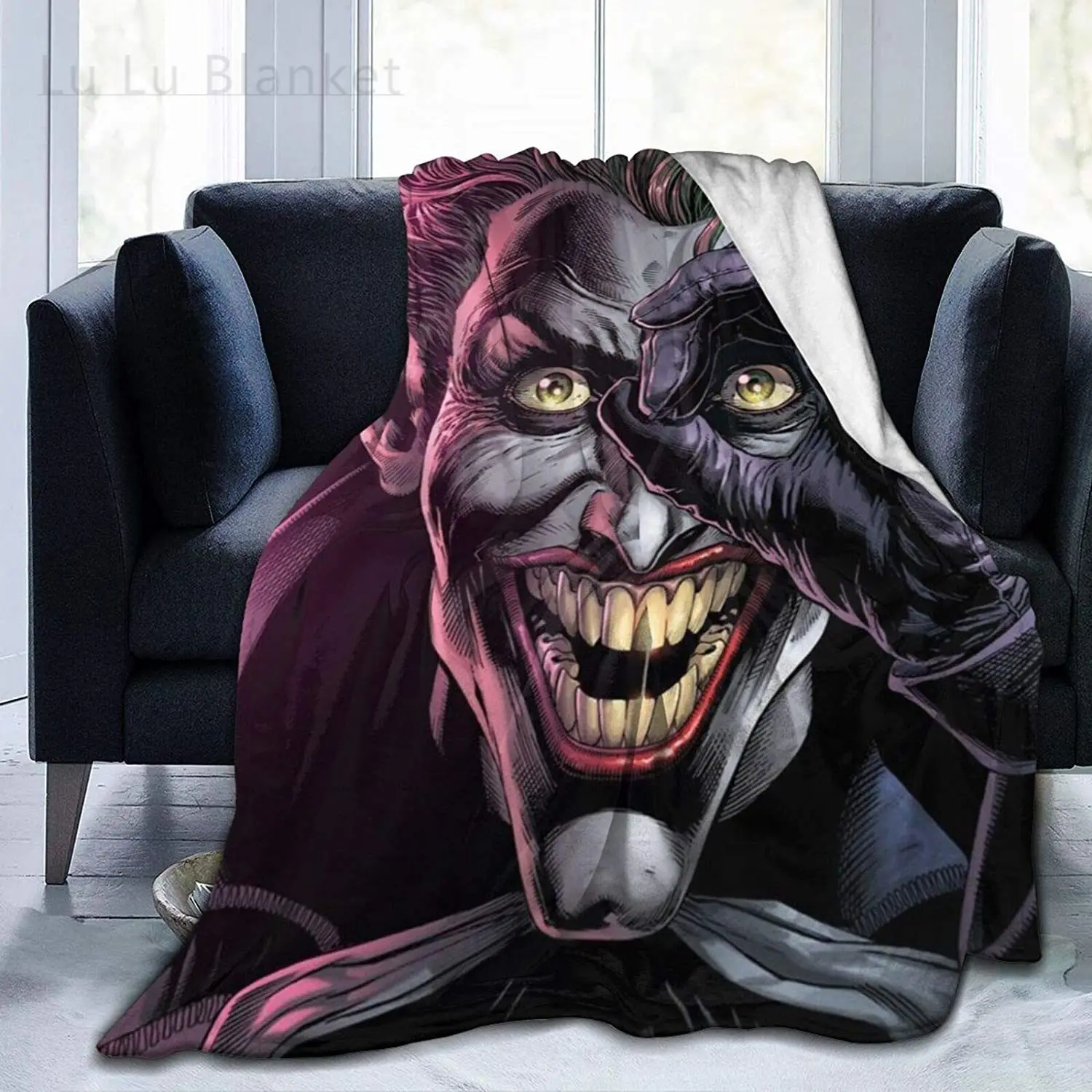 

Joker Ultra-Soft Micro Fleece Blanket All Season Soft and Warm Flannel Blanket for Couch Sofa Bed Living Room Cozy Luxury