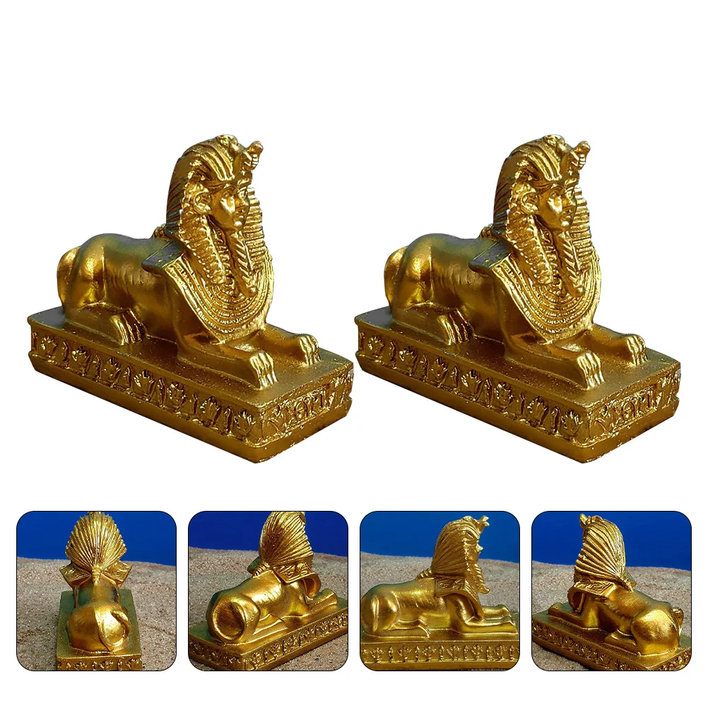 

Sphinx Egyptian Statue Figurine Decor Sculpture Ancient Statues Decoration Resin Ornament Smallfigurines Animal Figures