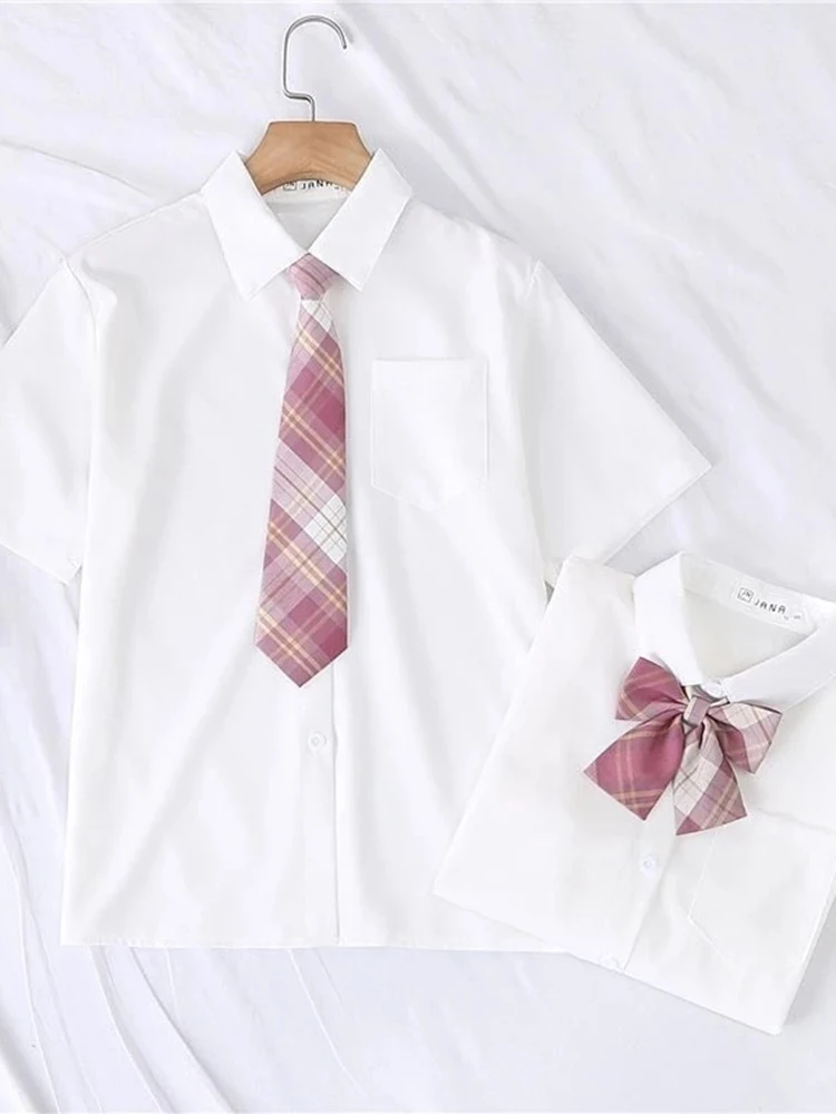 Женская белая рубашка JMPRS с коротким рукавом школьные Топы в японском стиле