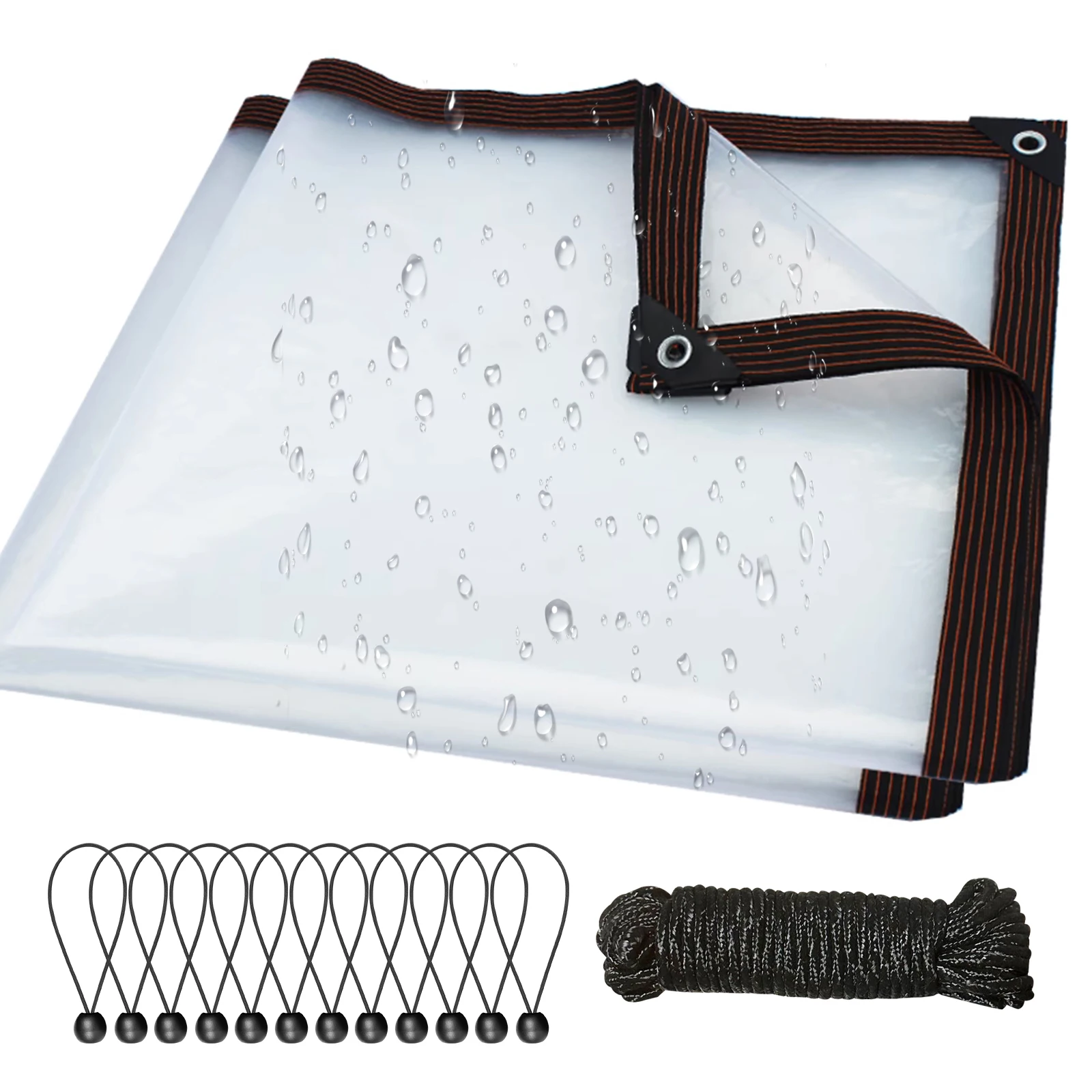 

Прозрачный водонепроницаемый тент из полиэтилена