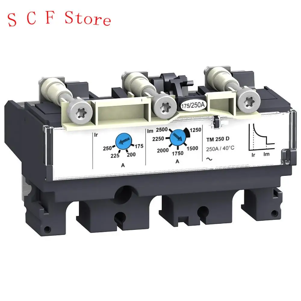 

Магнитный тепловой блок LV429040 TM100D Compact NSX 100/160/250, тепловая магнитная распределительная защита 100 А рейтинг 4P 3d