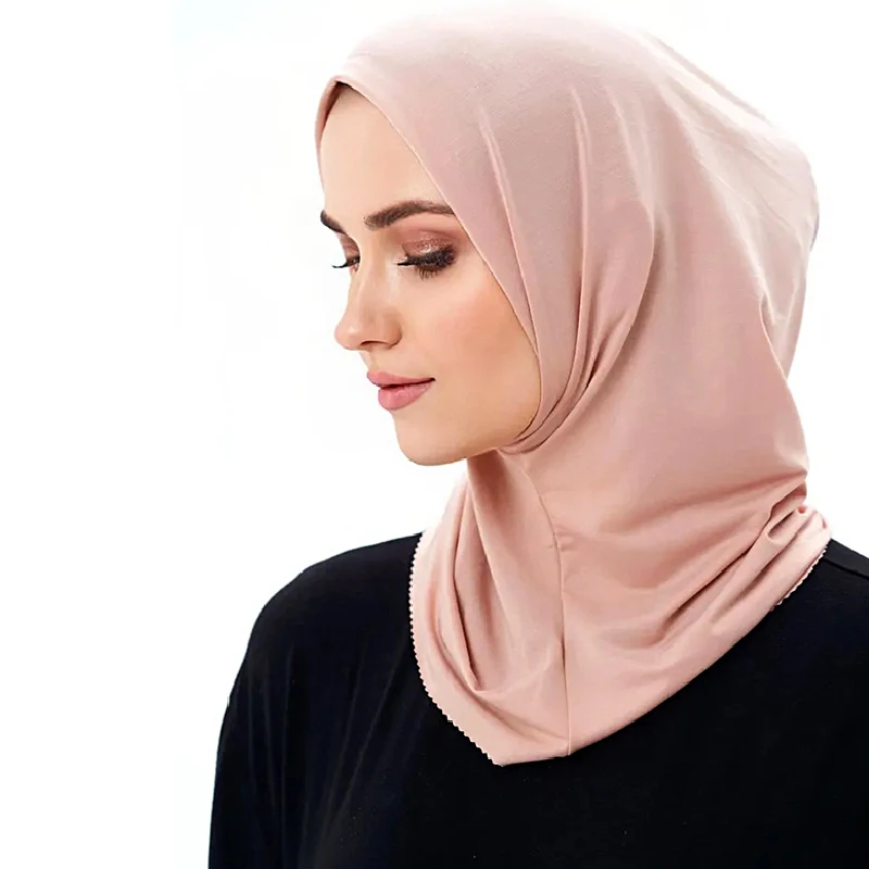 

2023 New Muslim Fashion Modal Women Ice Silk Headscarf Soft Elastic Ladies Turban Hat Solid Color Ramadan Hijab Headwrap Bonnet