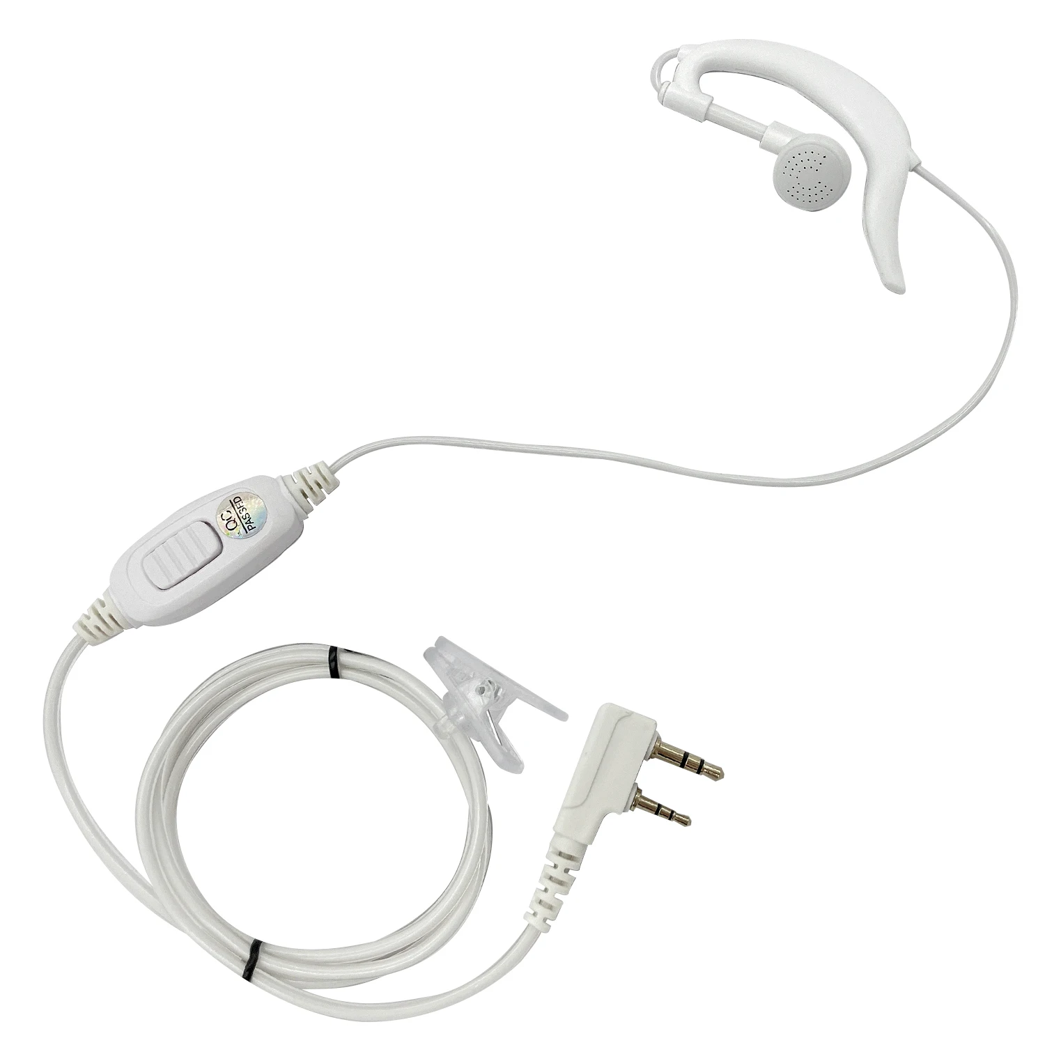 White G type earphone intercom earphone Oval PTT is suitable for use baofeng BF-F9, BF-F9 V2+, RD-5R  two way radios
