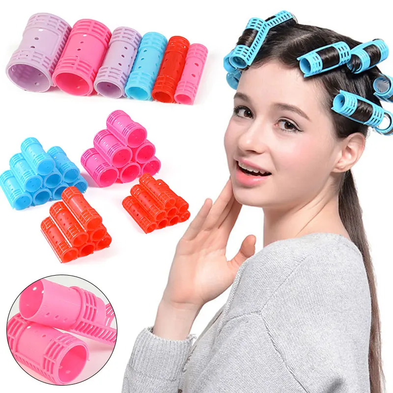 Lazy Curler Hair Care Steam Perm Flexi Rods Hair Rollers Hair Curlers Multi Sizes DIY Magic Curler Tools With Clips Tool