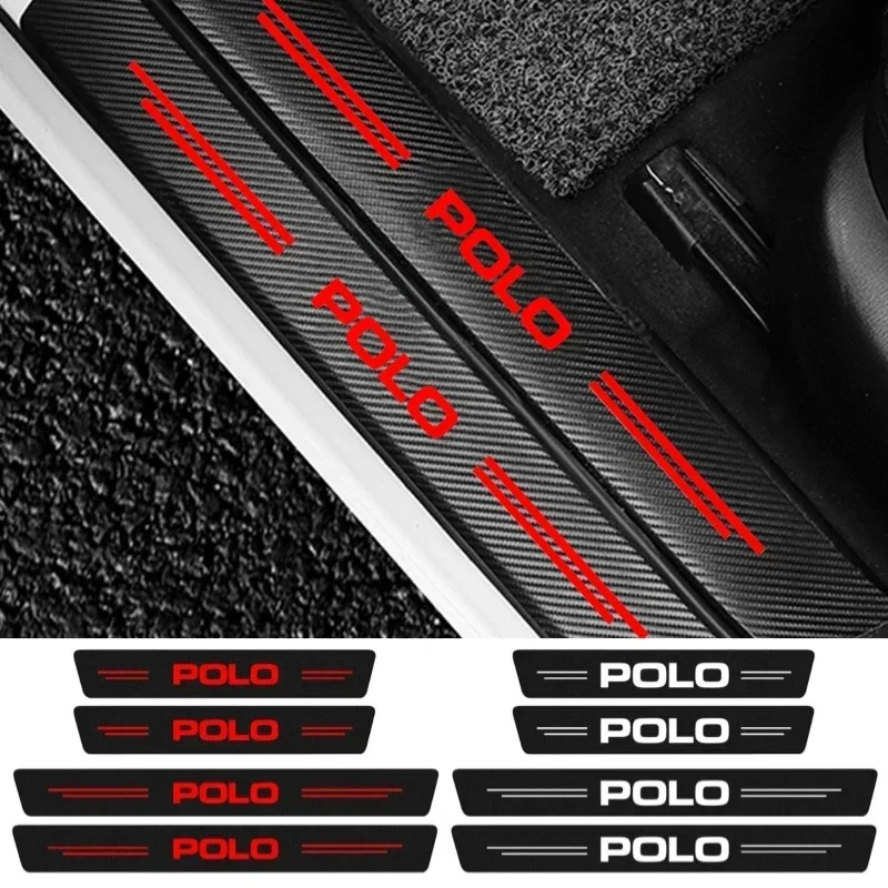 Фото Накладки на пороги и держатели для стаканов для Volkswagen VW POLO 6R 6N 6N2 6C 9N 9N3 R-Line, защита от царапин для багажника №3