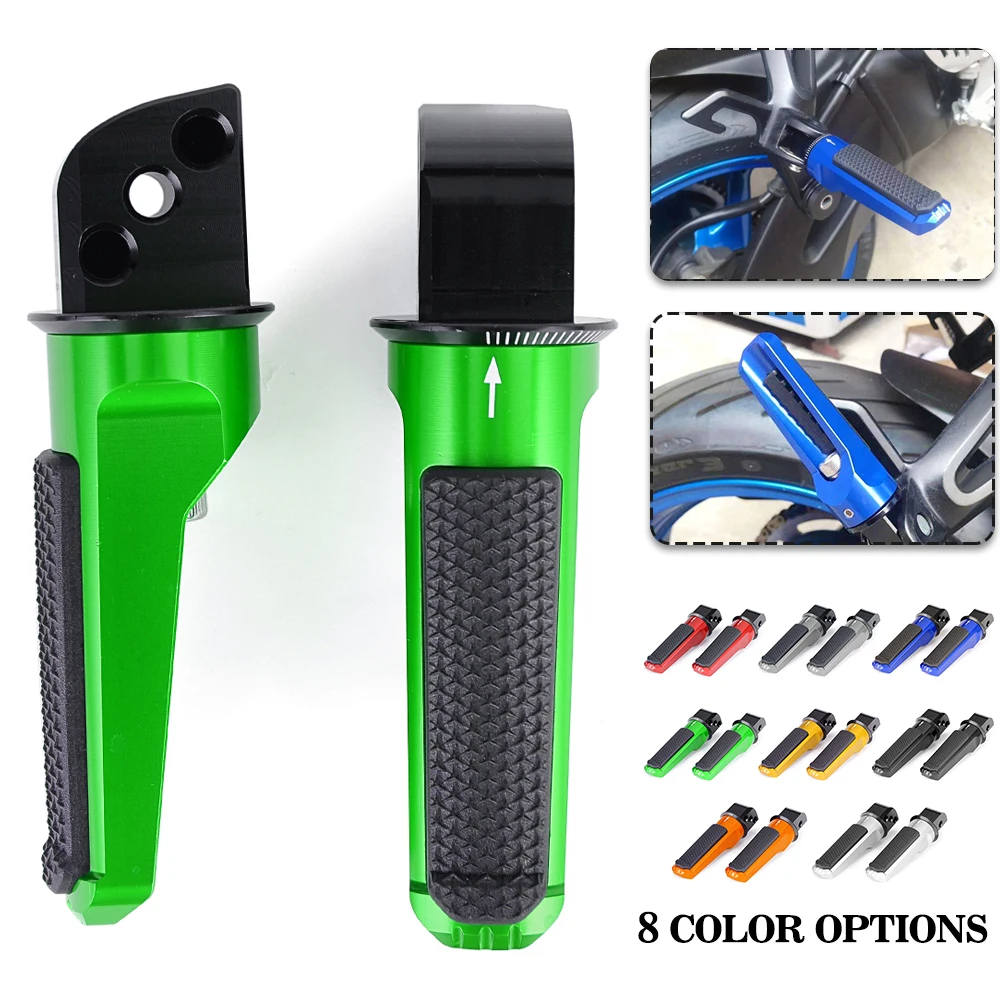 

Passenger Foot Pegs Rear Footrests for Kawasaki Z900 Z1000 Z800 Z650 ZX6R ZX10R ER6F ER6N Ninja 650 400 H2 SX Versys 650 1000