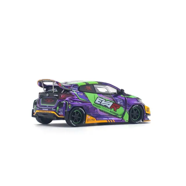 XCARTOYS 1:64S1-07 Toyota GR Yaris EVA с общим гальваническим покрытием из фиолетового сплава