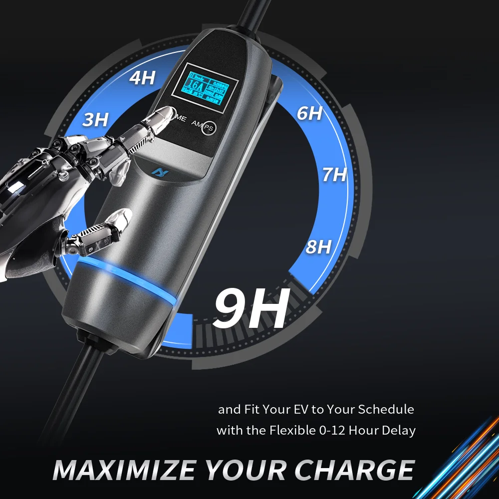 Трехфазное зарядное устройство для электромобиля Khons 22 кВт портативное типа 2 EVSE