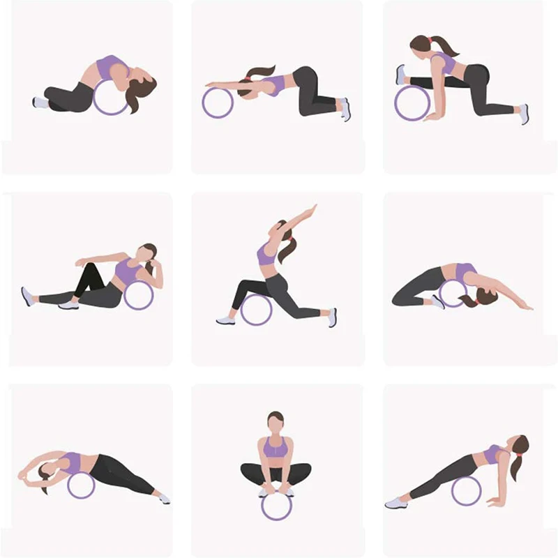 Шаблон Полумесяца узор Пилатес кольцо ролик для фитнеса Поддержка назад