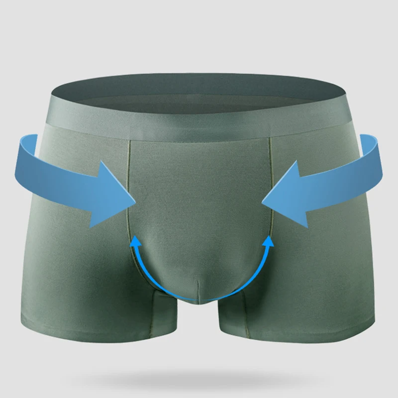 3pcs 60S Modal Men's Underwear Mulberry Silk 3A Antibacterial Boxer Shorts Seamless Men Panties Traceless Male Underpants