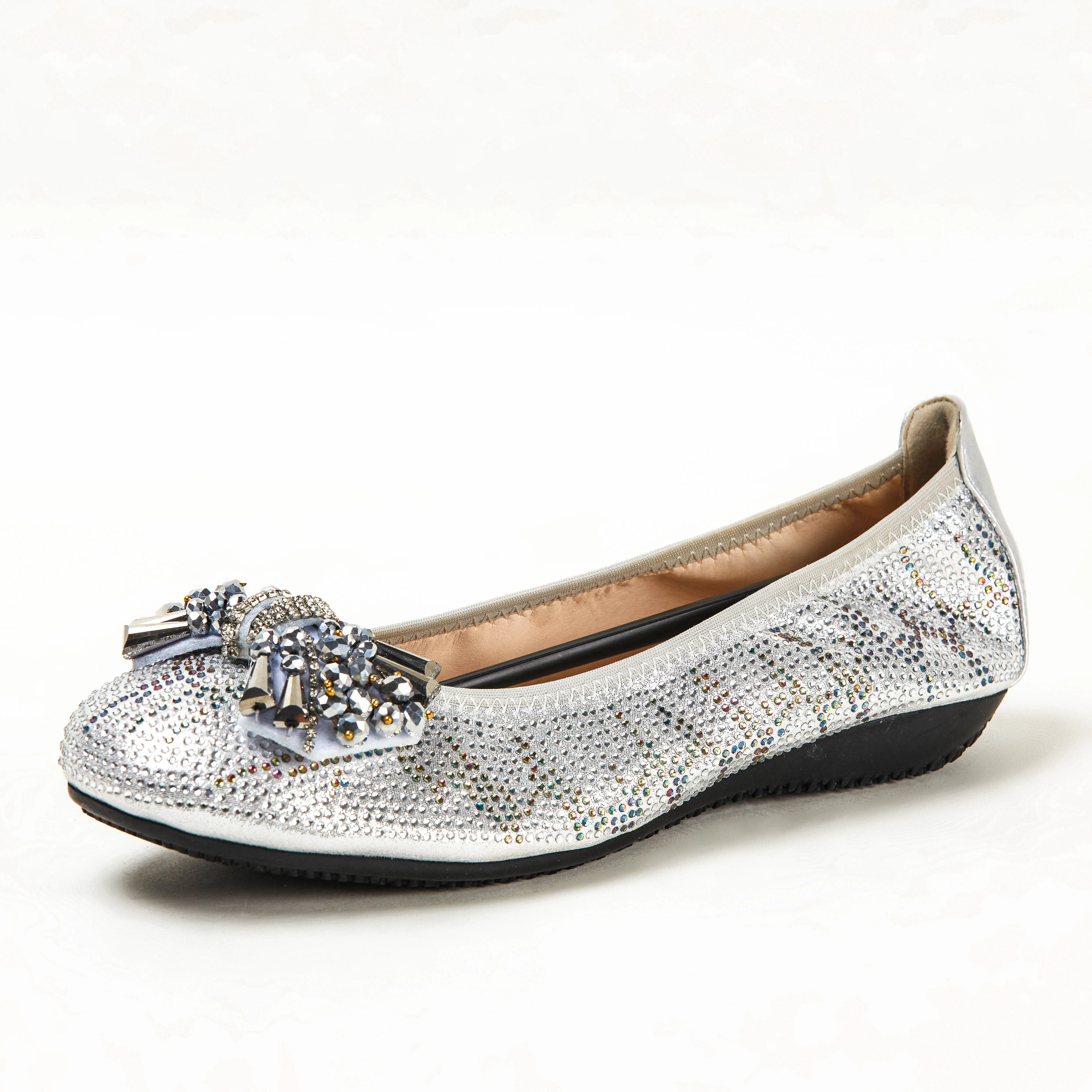 168-21 New Luxury Italian Style Women Flats Flexible Casual Loafers Slip on Flat Shoes for Girls Dress Flats Luxury Ballet Flats