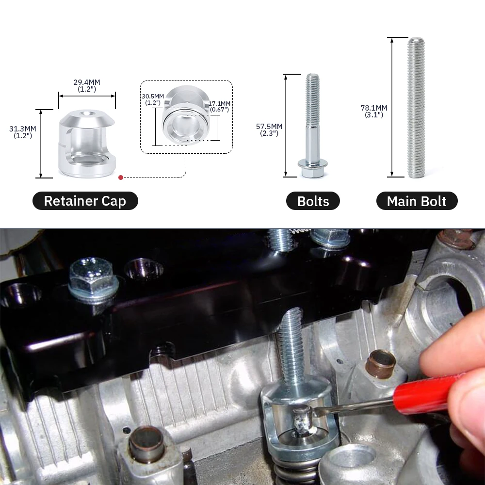 VR-Алюминиевый клапан пружинный компрессор инструмент для MITSUBISHI ECLIPSE / TALON Evo 8 9 4G63