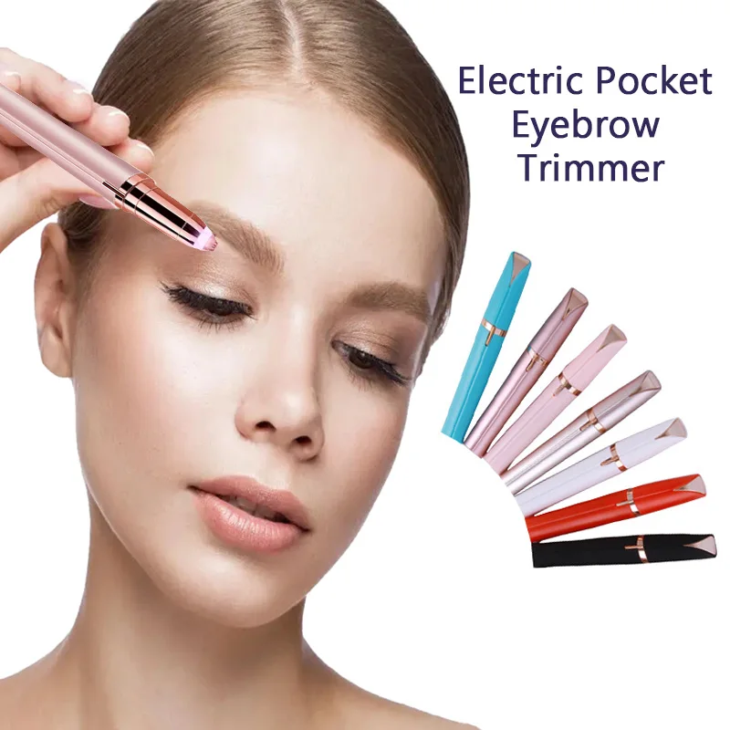 

Portable Travel Mini Electric Lipstick Eyebrow Trimmer Painless Makeup Razor Shaver Facial Professional Hair Remover For Lady