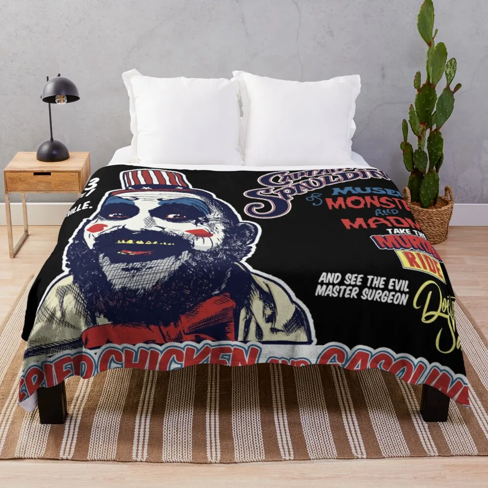 

Captain Spaulding's Museum of Monsters and Madmen Throw Blanket quilt blanket retro shaggy blanket cotton sofa throw