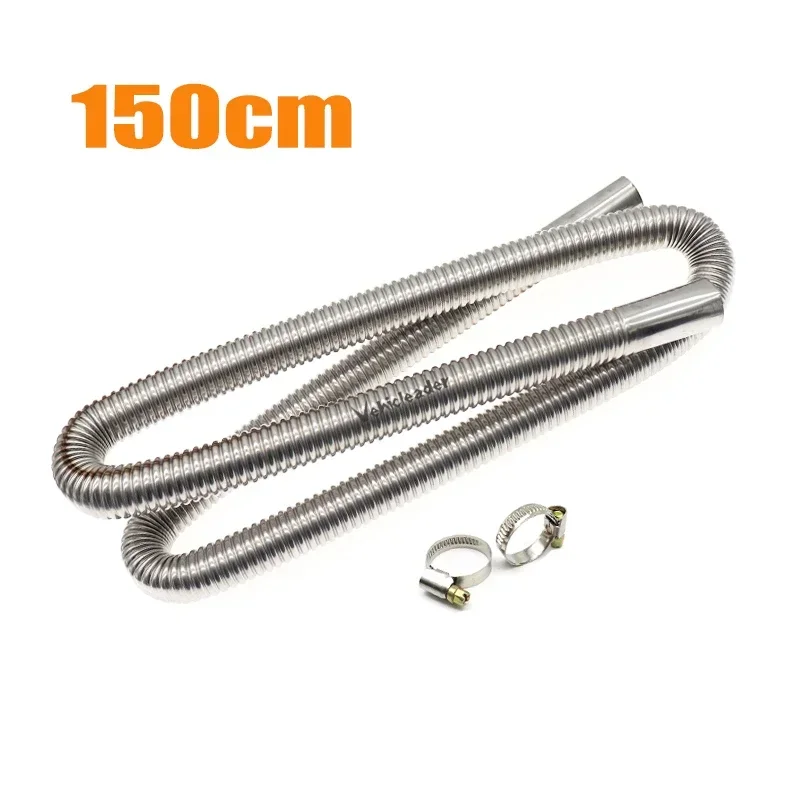 60-300 см автомобильный воздушный стояночный обогреватель, выхлопная труба с 2 зажимами, выхлопная труба топливного бака, шланг из нержавеющей стали для дизельного обогревателя