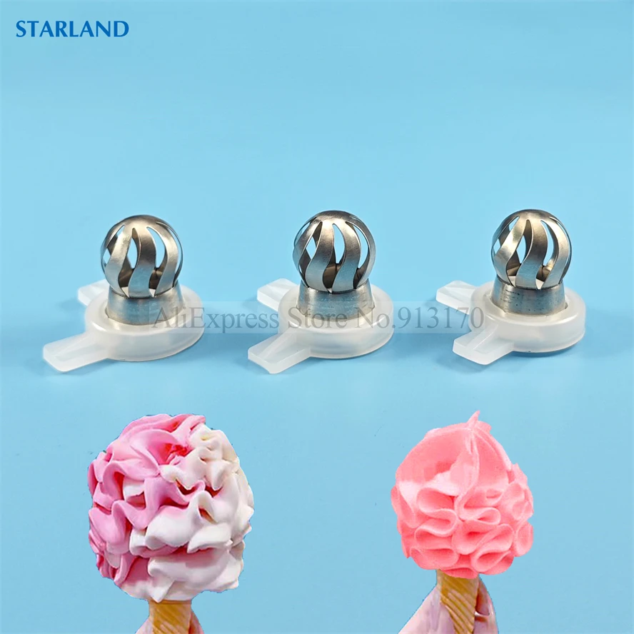 

Формовочные сопла 3 в 1, сопла для изготовления мягкого мороженого, сопла для моделирования волшебных цветов, крышки для машин для мороженого, внутренний диаметр 29 мм