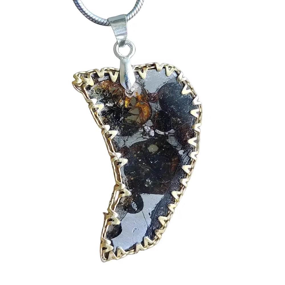 2 8 г Brenham оливковый метеорит ручной кулон натуральный ожерелье коллекция