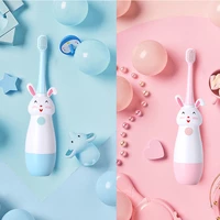 blue pink children electrictoothbrush for 3 12 ages soft bristles professional child toothbrush baby cute rabbit kids teeth care
