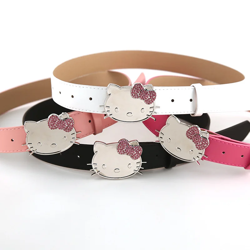

Y2k Pu Belt For Women Alloy Star Buckle Waist Strap Female Girl Jeans Dress Trouser Decorative Waistband Accessories