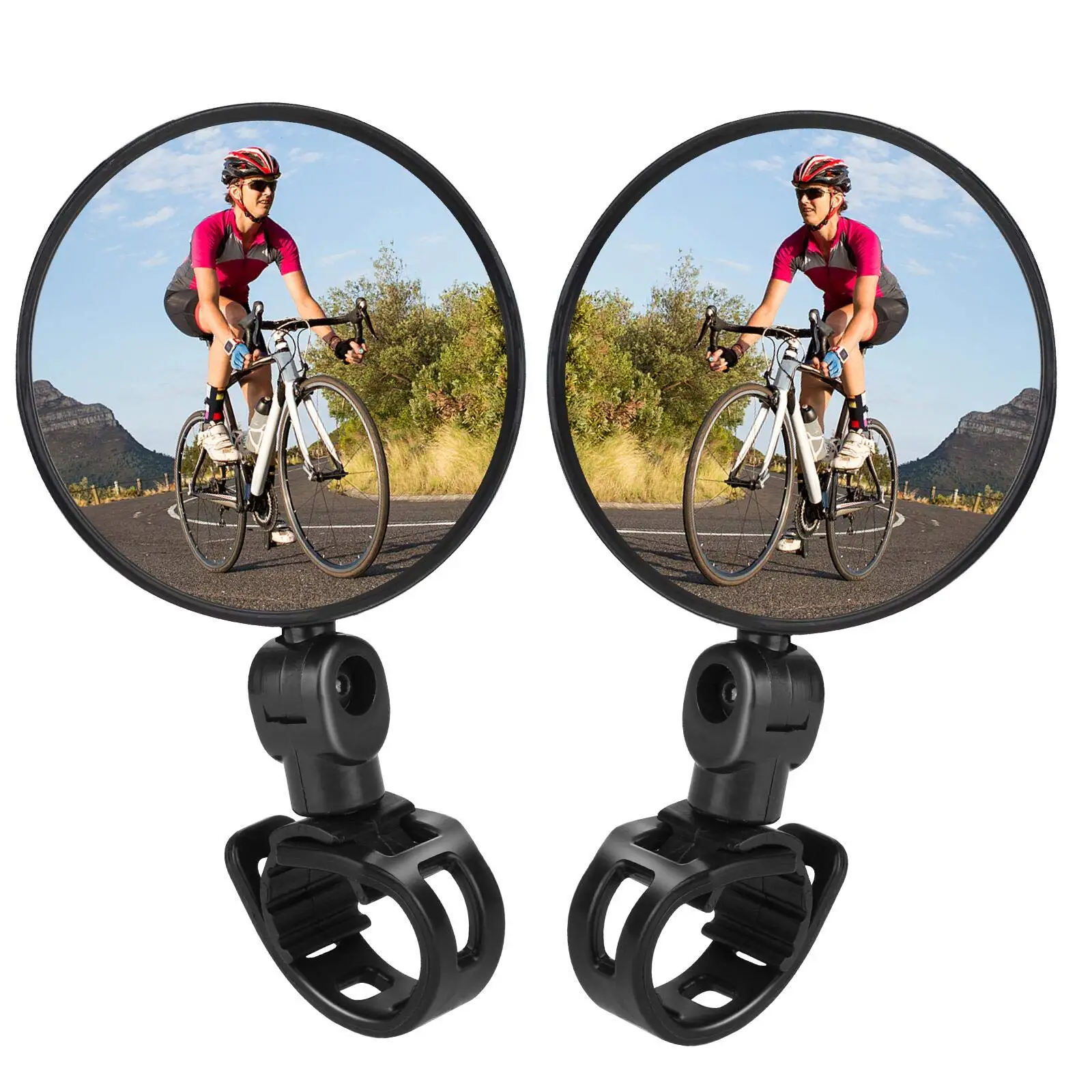 

Bicycle Handlebar Rear View Bike Mirror Cycling Wide Range Back Sight Reflector Angle Adjustable Acrylic Convex Accessories