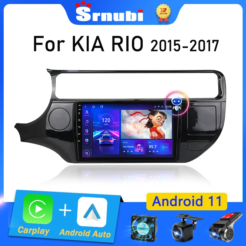 Srnubi Android 11 for Kia RIO K3 2015 2016 2017 Car Radio Multimedia Player 2 Din Carplay Stereo 4G GPS Navigation DVD Head Unit