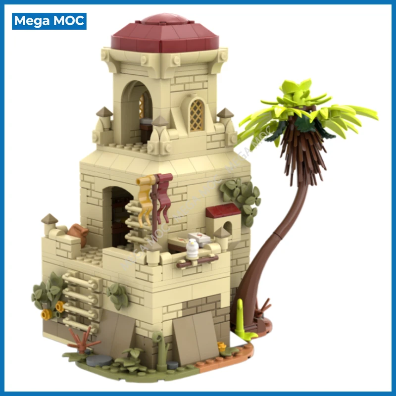 Фото Винтажный конструктор «Средневековая деревенская сцена»: Птичий домик (MOC) для настольного декора №2
