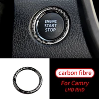 for toyota camry 2018 2019 1pcs real carbon fiber start button switch ring trim car interior accessories car interior supplies