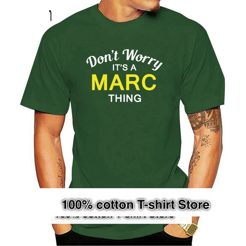 

Don't Worry It's a MARC Thing! - Mens T-Shirt - Family - Custom Name Print T Shirt Mens Short Sleeve Hot Tops Tshirt Homme