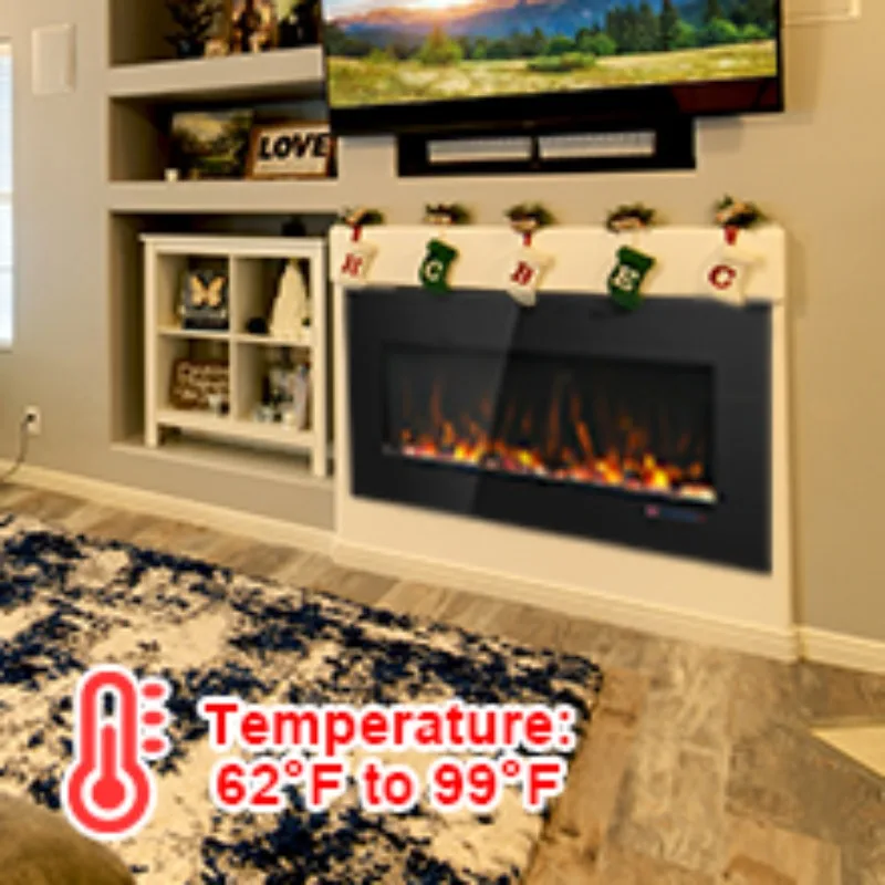 Luxstar 42 дюйма настенный не для утопленного электрического камина обогреватели