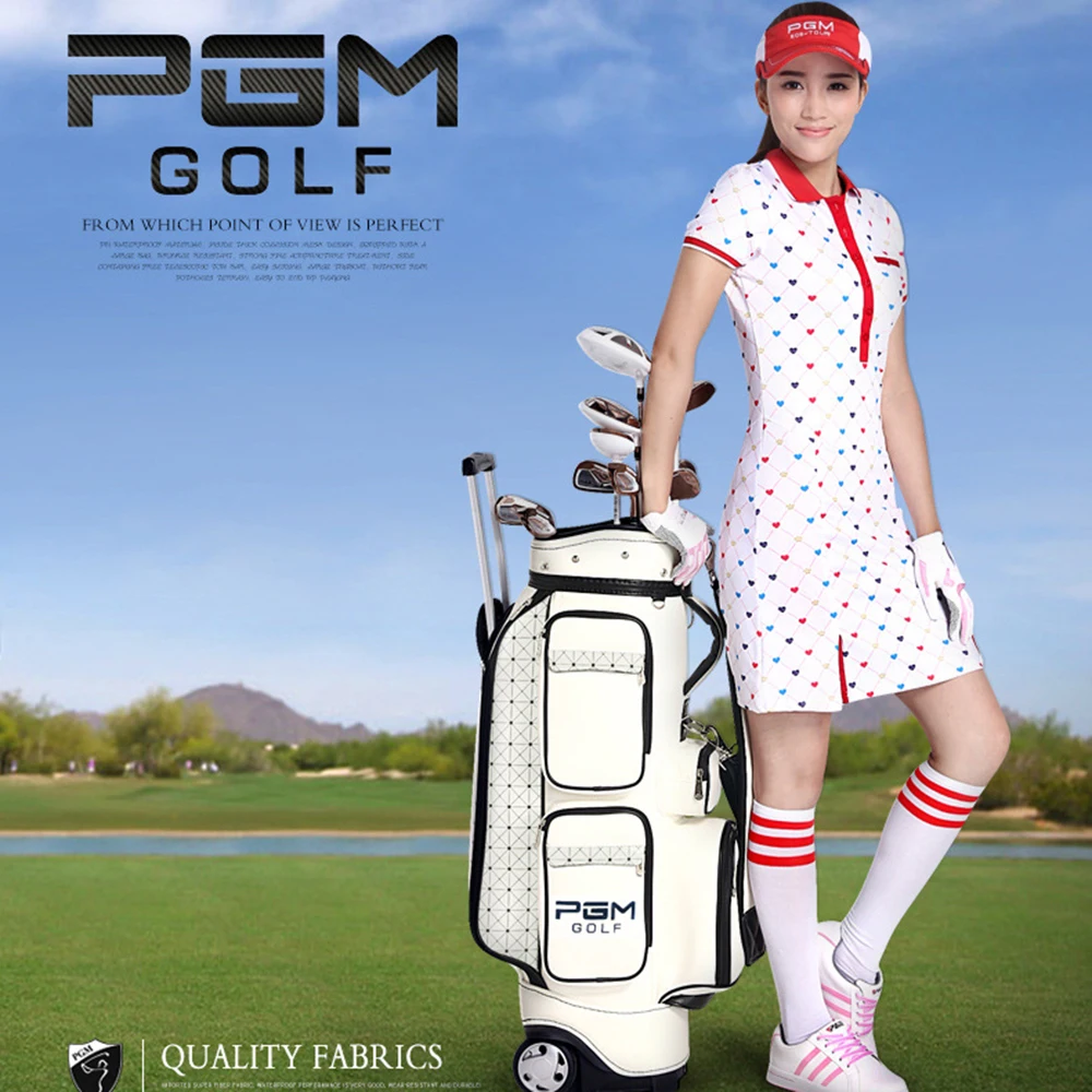 

QB036 PGM, женские профессиональные гольфы, стандартные сумки для мячей, упаковка для тугбола, прочная твердая оболочка, искусственный материал