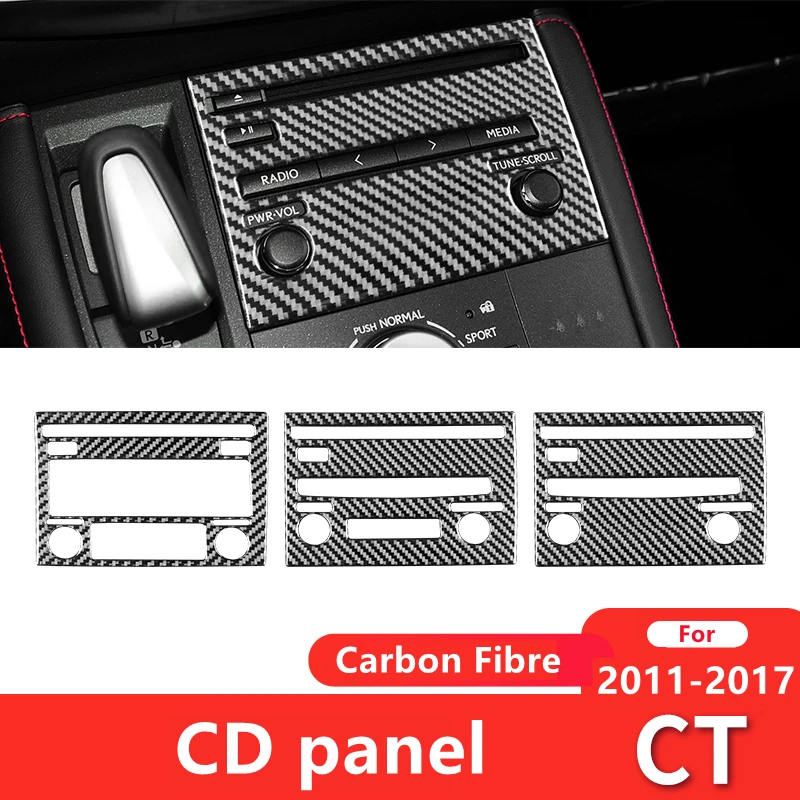 

For Lexus 2011-2017 CT Interior Trim Modification Carbon Fiber Central Control CD Panel Decorative Sticker Car Accessories