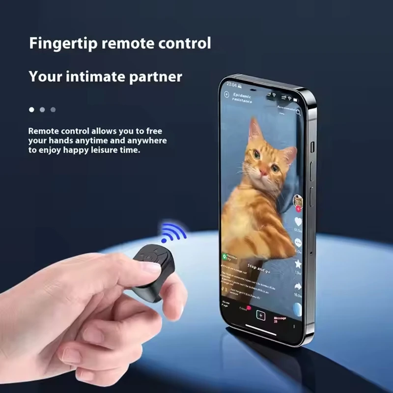 Фото Беспроводной пульт дистанционного управления Lenovo Scrolling Ring, контроллер для мобильного телефона, совместимый с Bluetooth, для дома, путешествий, автомобиля №3