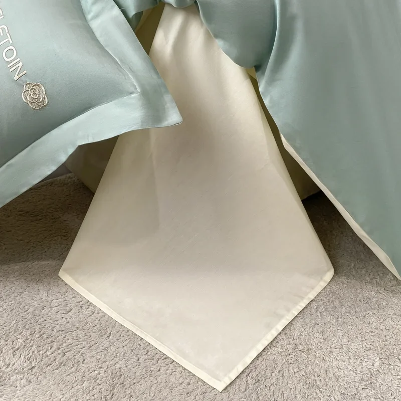 JFLEGAL 100% хлопок комплект из 4 предметов однотонная простыня пододеяльник полный