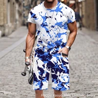 t shirt shorts outfits sets streetswear male tshirt set new summer camouflage 3d printing men tracksuit mens oversized clothing