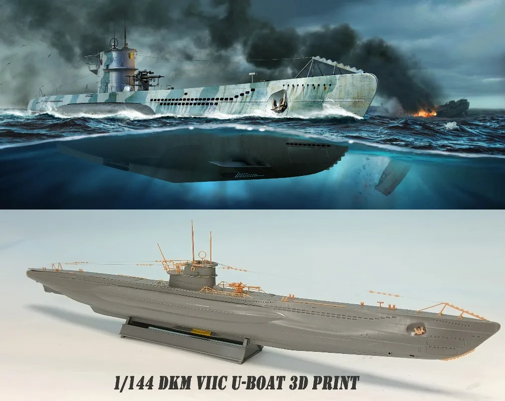 Фото Модель YZ YZ-002 1/144 DKM VIIC U-BOAT 3D PRINT для Trumpeter 05912 №1