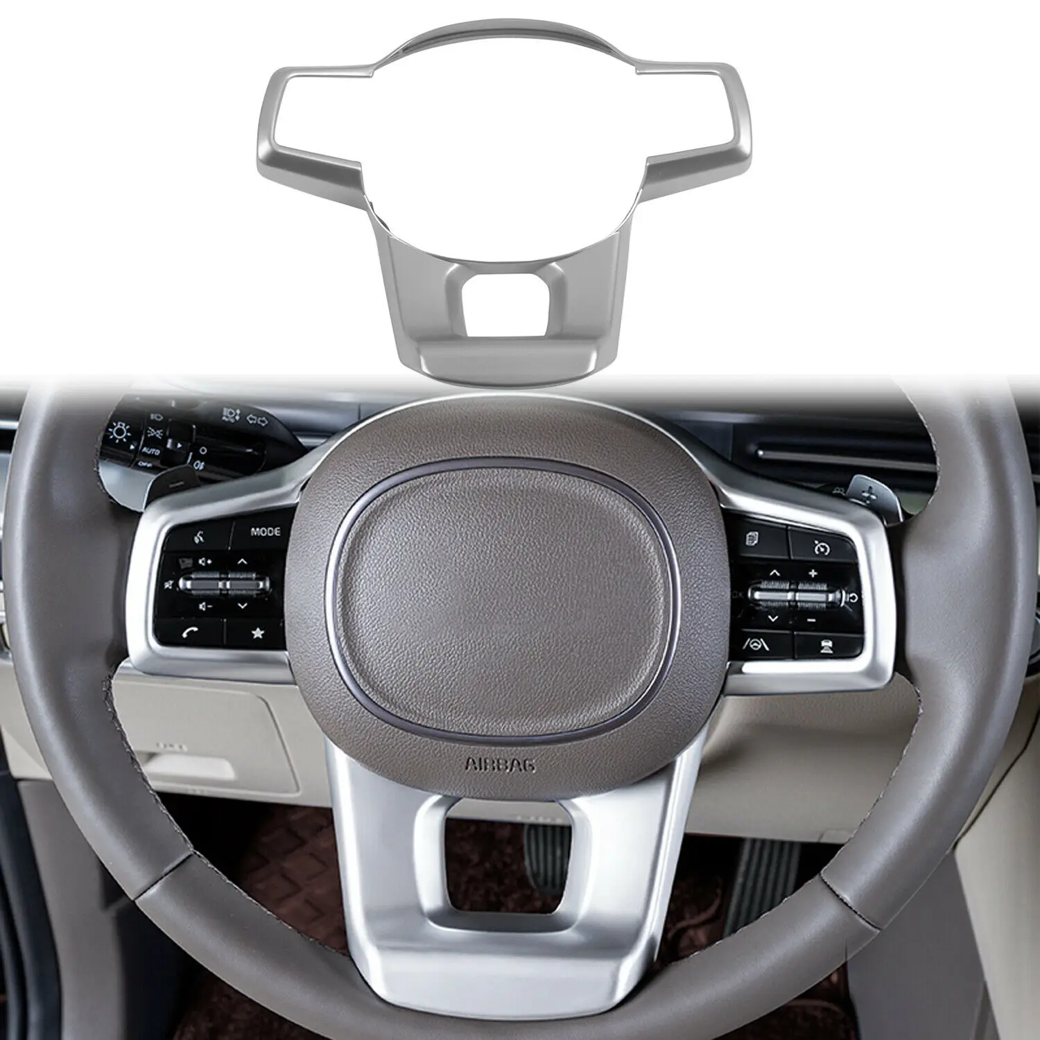 

ABS Matte Interior Steering Wheel Button Cover For Kia Carnival KA4 2022-2023