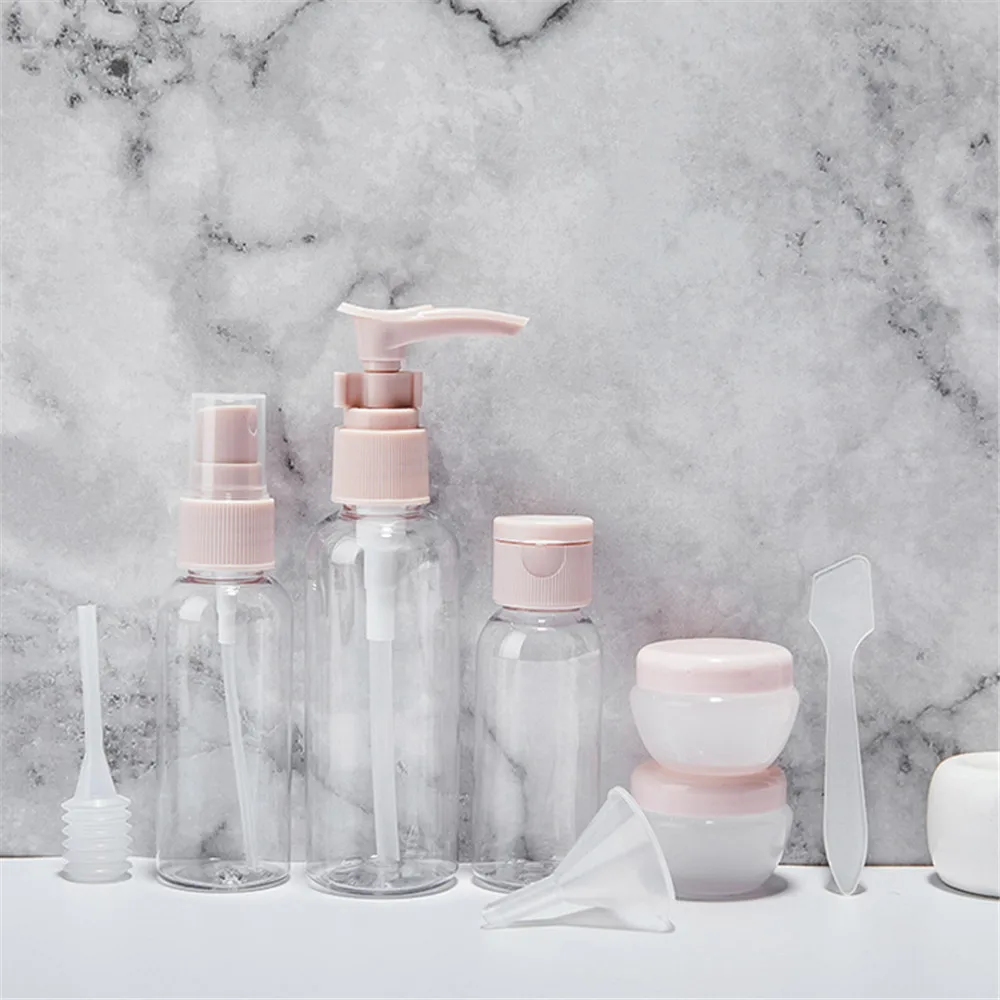 

10g/30ml/50ml/80ml Travel Refillable Bottle Set Spray Lotion Shampoo Shower Gel Empty Bottle Cosmetic Container Sample Tube Kit