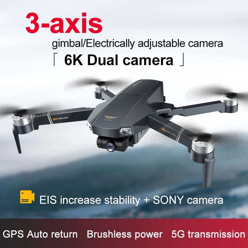 

Three Axis PTZ Remote Control UAV 6K HD Dual Camera Aerial Photography UAV Long Endurance Four Axis Aircraft