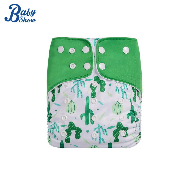 

Baby show No Fading Diaper Reusable Adjustable Print Suede Cloth Diaper Keeps Baby Dry Nappy Fit 0-3 Years 3-15Kg